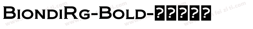 BiondiRg-Bold字体转换