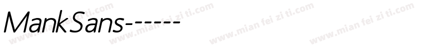 MankSans字体转换