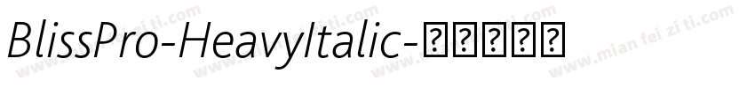BlissPro-HeavyItalic字体转换