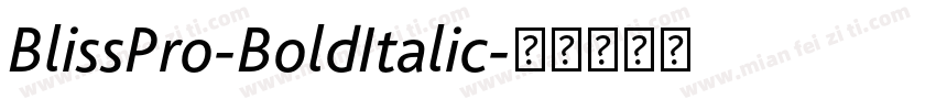 BlissPro-BoldItalic字体转换