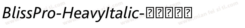 BlissPro-HeavyItalic字体转换