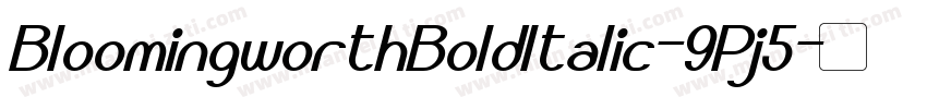 BloomingworthBoldItalic-9Pj5字体转换