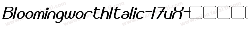 BloomingworthItalic-l7vX字体转换