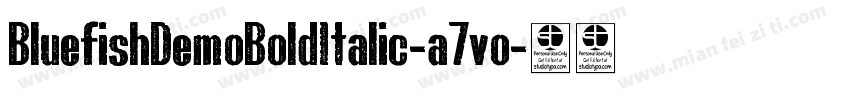 BluefishDemoBoldItalic-a7vo字体转换