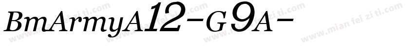 BmArmyA12-G9A字体转换