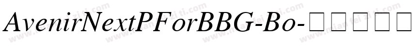 AvenirNextPForBBG-Bo字体转换