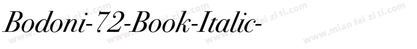 Bodoni-72-Book-Italic字体转换