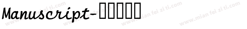 Manuscript字体转换