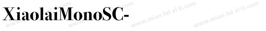 XiaolaiMonoSC字体转换