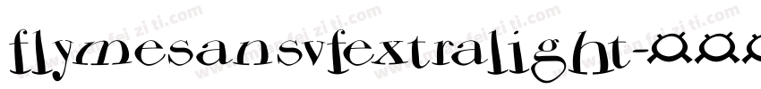 flymesansvfextralight字体转换