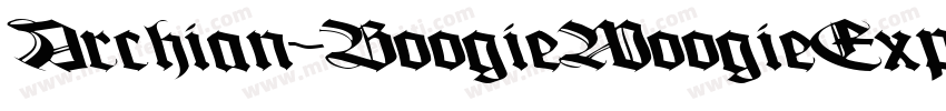 Archian-BoogieWoogieExpert字体转换