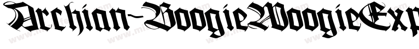 Archian-BoogieWoogieExpert字体转换