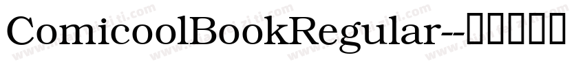ComicoolBookRegular-字体转换