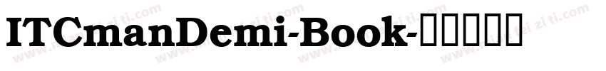 ITCmanDemi-Book字体转换