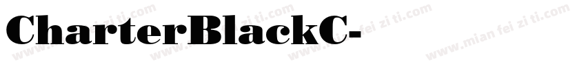 CharterBlackC字体转换