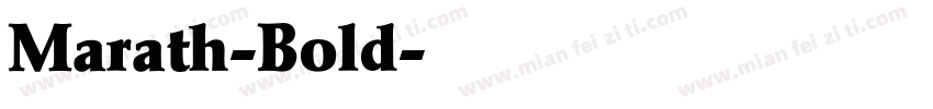 Marath-Bold字体转换