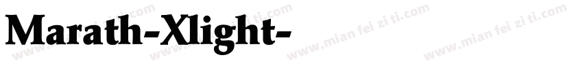 Marath-Xlight字体转换