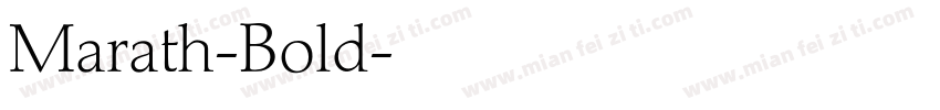 Marath-Bold字体转换
