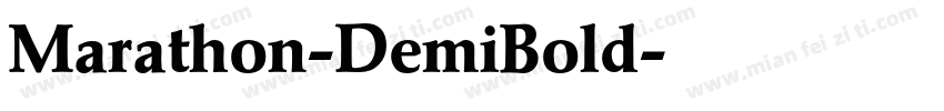 Marathon-DemiBold字体转换