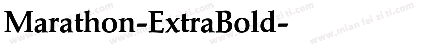 Marathon-ExtraBold字体转换