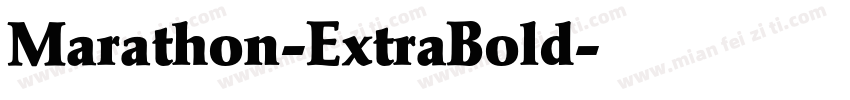 Marathon-ExtraBold字体转换
