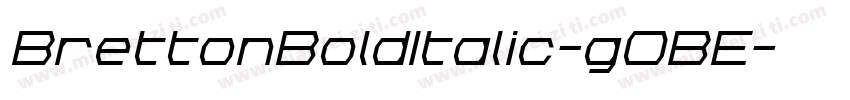 BrettonBoldItalic-gOBE字体转换