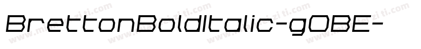 BrettonBoldItalic-gOBE字体转换