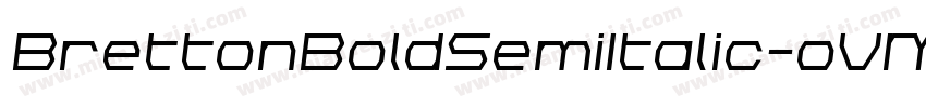 BrettonBoldSemiItalic-oVMx字体转换