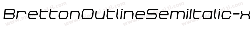 BrettonOutlineSemiItalic-x6nO字体转换