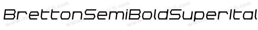 BrettonSemiBoldSuperItalic-5LOv字体转换