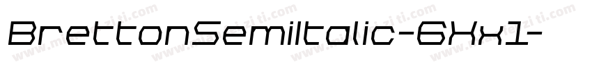 BrettonSemiItalic-6Xx1字体转换