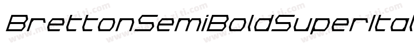 BrettonSemiBoldSuperItalic-5LOv字体转换