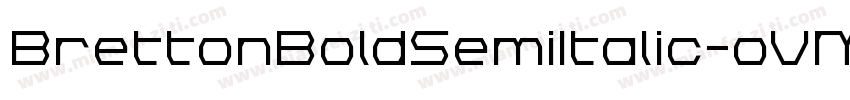 BrettonBoldSemiItalic-oVMx字体转换