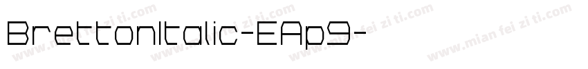 BrettonItalic-EAp9字体转换
