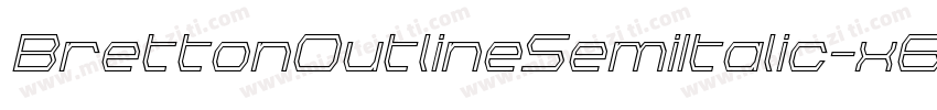 BrettonOutlineSemiItalic-x6nO字体转换