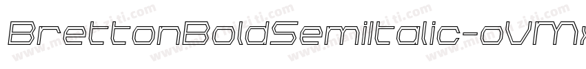 BrettonBoldSemiItalic-oVMx字体转换
