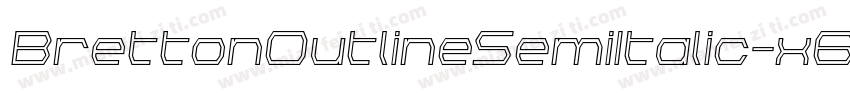 BrettonOutlineSemiItalic-x6nO字体转换