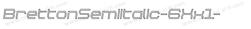 BrettonSemiItalic-6Xx1字体转换