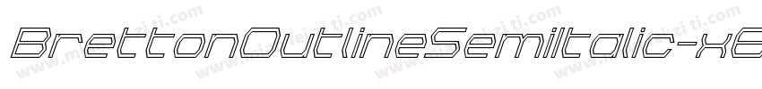 BrettonOutlineSemiItalic-x6nO字体转换