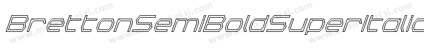 BrettonSemiBoldSuperItalic-5LOv字体转换