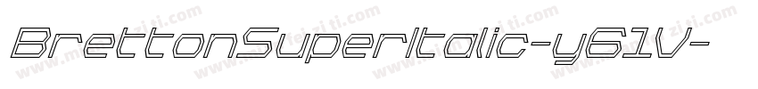 BrettonSuperItalic-y61V字体转换