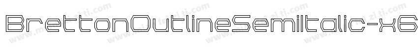 BrettonOutlineSemiItalic-x6nO字体转换