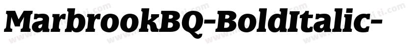 MarbrookBQ-BoldItalic字体转换