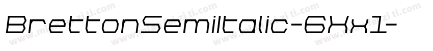 BrettonSemiItalic-6Xx1字体转换