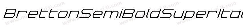 BrettonSemiBoldSuperItalic-5LOv字体转换