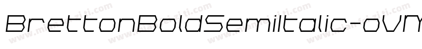 BrettonBoldSemiItalic-oVMx字体转换