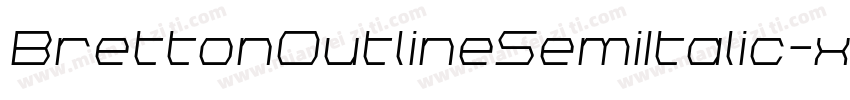 BrettonOutlineSemiItalic-x6nO字体转换