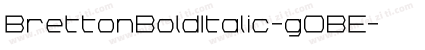 BrettonBoldItalic-gOBE字体转换