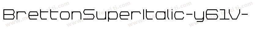 BrettonSuperItalic-y61V字体转换