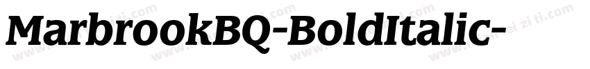 MarbrookBQ-BoldItalic字体转换
